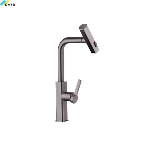 Змішувач для кухні з висувним виливом Kroner KRP Edelstahl Klassisch - PVD03918 CV032499 фото