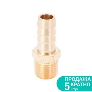 Штуцер для шланга із зовнішнім різьбовим з`єднанням 10мм MT 1/4" (латунь) SIGMA (7023441) 7023441 фото