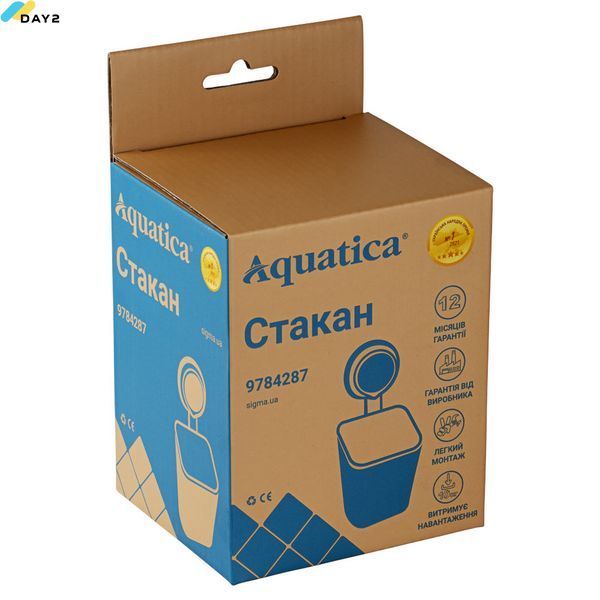 Склянка на вакуумній присосці s42 94&times;92&times;195мм AQUATICA (9784287) 9784287 фото