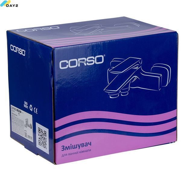 Змішувач GARDA &Oslash;35 для ванни литий CORSO BC-1C121W (9605203) 9605203 фото