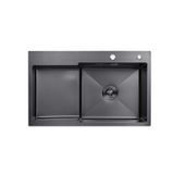 Кухонна мийка Kroner KRP Schwarze - 7848RHM PVD (3.0/1.0 мм) CV030024 фото