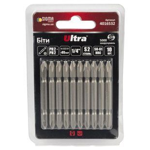 Біти PH2-PH2&times;65мм &frac14;" 10шт S2 (блістер) ULTRA (4016532) 4016532 фото