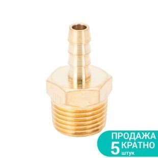 Штуцер для шланга із зовнішнім різьбовим з`єднанням 8мм MT 1/2" (латунь) SIGMA (7023631) 7023631 фото