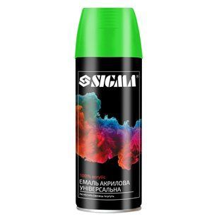 Емаль аерозольна акрилова флуоресцентна 400мл RAL 6038 зелений SIGMA (2736211) 2736211 фото