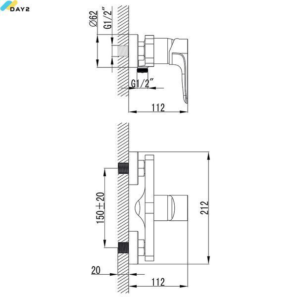 Змішувач MAGGIORE &Oslash;40 для душа CORSO 9608300 (BE-1D122C) BE-1D122C фото