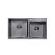 Кухонна мийка Kroner KRP Schwarze - 7843ZHM PVD (3.0/1.0 мм) CV022797 фото 1