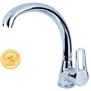 Змішувач HL &Oslash;35 для кухні гусак вухо на гайці AQUATICA HL-4B130C (9734100) 9734100 фото
