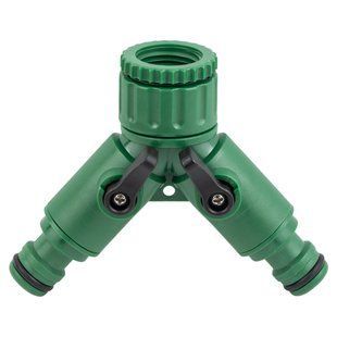 Кран розподільний з адаптерами 1/2" 2-а виходи в/р 1/2"&times;3/4" (ABS) GRAD (5016885) 5016885 фото