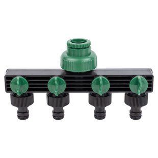 Кран розподільний з адаптерами 1/2" 4-ри виходи в/р 1/2"&times;3/4" (ABS) GRAD (5016905) 5016905 фото