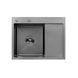 Кухонна мийка Kroner KRP Schwarze - 6350LHM PVD (3.0/1.0 мм) CV031322 фото 1