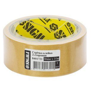 Скотч 2-х сторонній на поліпропіленовій основі 38мм&times;10м SIGMA (8401721) 8401721 фото