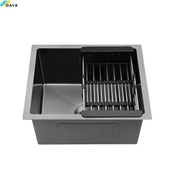 Кухонна мийка Kroner KRP Schwarze - 4843HM PVD (3.0/1.0 мм) CV022792 фото