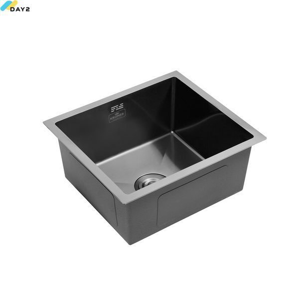 Кухонна мийка Kroner KRP Schwarze - 4843HM PVD (3.0/1.0 мм) CV022792 фото