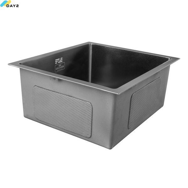 Кухонна мийка Kroner KRP Schwarze - 4843HM PVD (3.0/1.0 мм) CV022792 фото