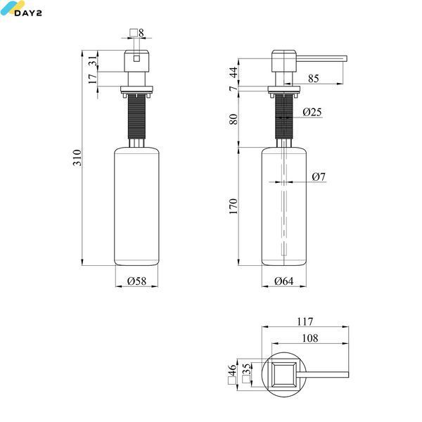 Дозатор для миючого засобу Kroner KRP Spender - SCH054 (CV030015) CV030015 фото