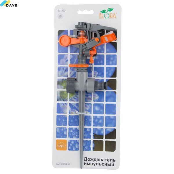 Дощувач імпульсний на металевому кілочку (ABS+AL) FLORA (5013234) 5013234 фото