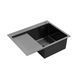 Кухонна мийка Kroner KRP Schwarze - 6350RHM PVD (3.0/1.0 мм) CV031323 фото 3