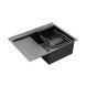 Кухонна мийка Kroner KRP Schwarze - 6350RHM PVD (3.0/1.0 мм) CV031323 фото 4