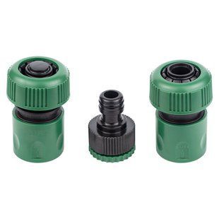 Набір конекторів 1/2" + адаптер в/р 1/2"&times;3/4" для шланга 3/4" (ABS) GRAD (5016165) 5016165 фото