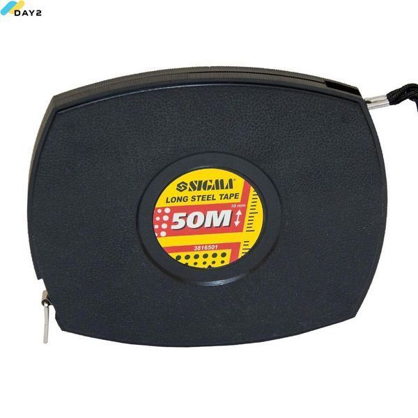 Рулетка сталева стрічка 50м&times;10мм (чорна) SIGMA (3816501) 3816501 фото