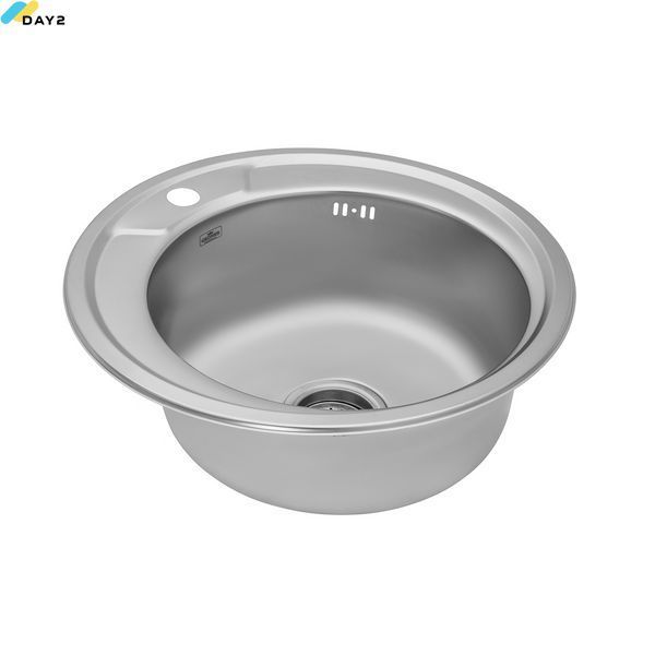 Кухонна мийка Kroner KRP Satin - 490 (0.8 мм) CV022766 фото