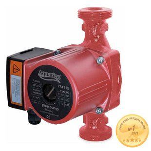 Насос циркуляційний 100Вт Hmax 6м Qmax 75л/хв &Oslash;2" 180мм+гайки &Oslash;1&frac14;" AQUATICA (774134) 774134 фото