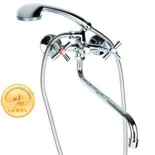 Змішувач PM 1/2" для ванни гусак вигнутий дивертор вбудований кульовий AQUATICA PM-5C457C (9780220) 9780220 фото