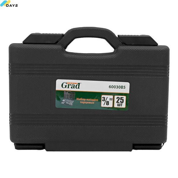 Набір насадок торцевих 3/8" в кейсі 25шт GRAD (6003085) 6003085 фото