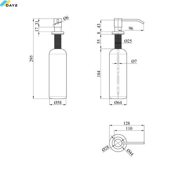 Дозатор для миючого засобу Kroner KRP Spender - C012 (CV030018) CV030018 фото