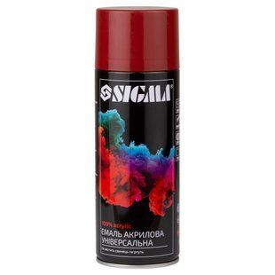 Емаль аерозольна акрилова 400мл RAL 3001 сигнальний червоний глянець SIGMA (2736931) 2736931 фото