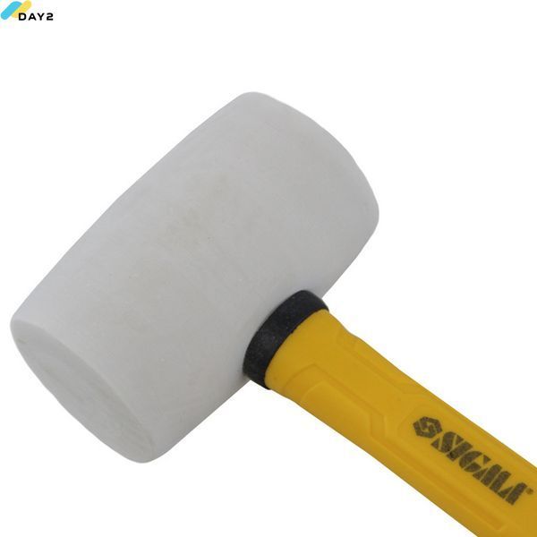 Киянка гумова біла 450г фібергласова рукоятка SIGMA (4317301) 4317301 фото