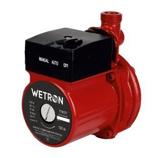 Насос для підвищення тиску 120Вт Hmax 9м Qmax 30л/хв &Oslash;&frac34;" 160мм + гайки &Oslash;&frac12;" WETRON (774271) 774271 фото