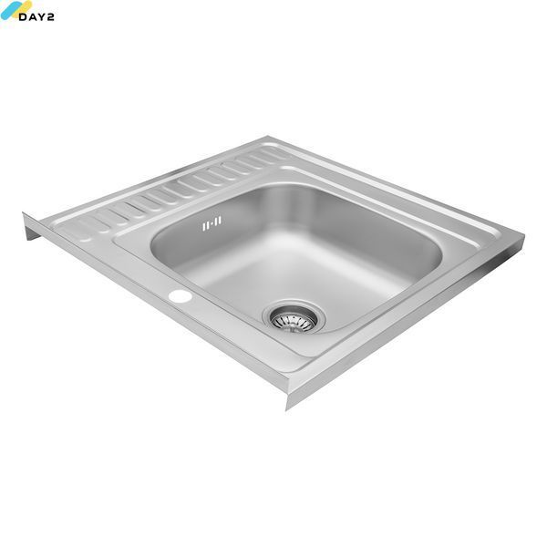 Кухонна мийка накладна Kroner KRP Dekor - 6060L (0.6 мм) CV022812 фото