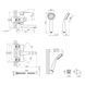 Змішувач для ванни Kroner KRM Elbe - SCH060 CV023770 фото 2