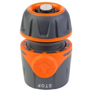 Конектор 1/2" швидкознімний для шланга 1/2" аквастоп (ABS+TPR) FLORA (5015494) 5015494 фото