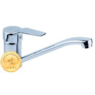 Змішувач MJ &Oslash;40 для кухні гусак прямий 250мм на гайці AQUATICA MJ-1B235C (9744110) 9744110 фото