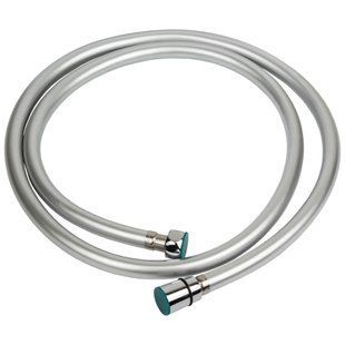Шланг для душа 1/2" PVC 3-х шаровий з підшипником сріблястий 150см AQUATICA XB-0173 (9791611) 9791611 фото