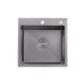 Кухонна мийка Kroner KRP Schwarze - 4545HM PVD (3.0/1.0 мм) CV033856 фото 1