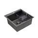 Кухонна мийка Kroner KRP Schwarze - 4545HM PVD (3.0/1.0 мм) CV033856 фото 4