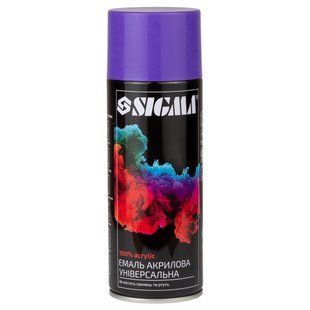 Емаль аерозольна акрилова 400мл RAL 4005 фіолетовий глянець SIGMA (2737131) 2737131 фото