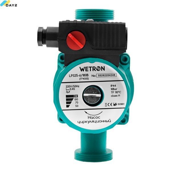 Насос циркуляційний 100Вт Hmax 6м Qmax 50л/хв &Oslash;1 1/2" 180мм &Oslash;1 WETRON LР325&ndash;4/180С (774332) 774332 фото