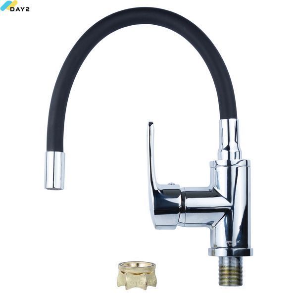 Змішувач ML &Oslash;40 для кухні гусак силіконовий на гайці AQUATICA ML-4B544C (9746130) 9746130 фото