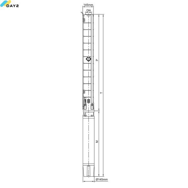 Насос відцентровий 380В 18.5кВт (з 3х частин) DONGYIN 6SP30-18 (7777313) 7777313 фото
