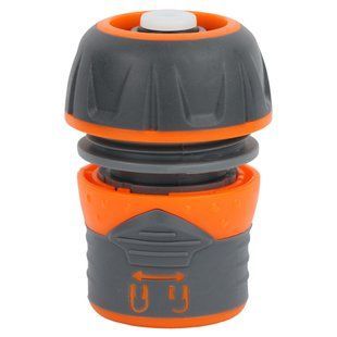 Конектор 1/2" швидкознімний для шланга 3/4" аквастоп з замком (ABS+TPR) FLORA (5015454) 5015454 фото