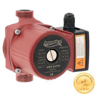 Насос циркуляційний 130Вт Hmax 7м Qmax 87л/хв &Oslash;1&frac12;" 130мм + гайки &Oslash;1" AQUATICA (774139) 774139 фото