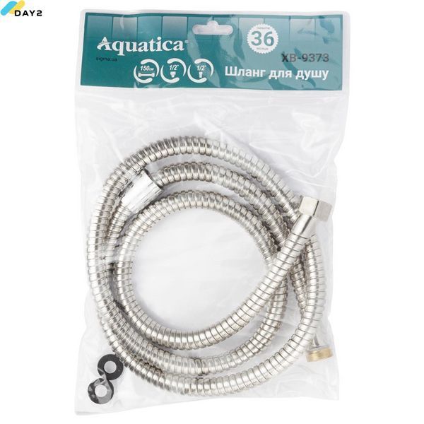 Шланг для душа 1/2" SS з підшипником 150см AQUATICA XB-9373 (9792041) 9792041 фото
