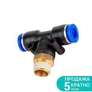 Штуцер цанговий (Т-подібний) &Oslash;10мм МТ 3/8" SIGMA (7027421) 7027421 фото