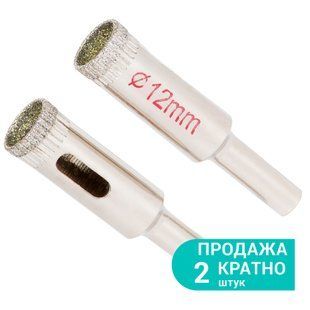 Коронки алмазні по кераміці і склу &Oslash;12мм (КРАТНО 2шт) SIGMA (1541121) 1541121 фото