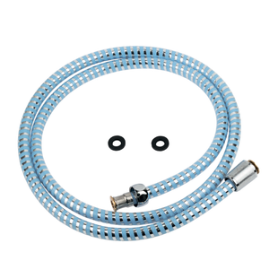 Шланг для душа &frac12;" PVC 2-х шаровий синій 150см TAU XB-1483 (9891671) 9891671 фото