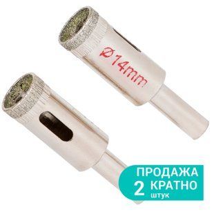 Коронки алмазні по кераміці і склу &Oslash;14мм (КРАТНО 2шт) SIGMA (1541141) 1541141 фото